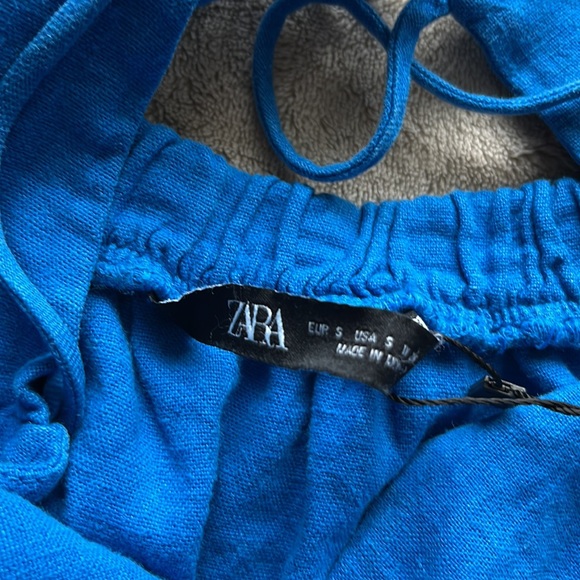 ZARA Linen Blend Mini Dress - Picture 7 of 14